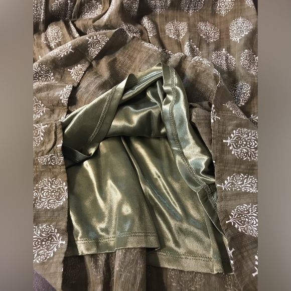 THML Halter Neck Sleeveless Embroidered Crochet Batik Print dress size M - Picture 6 of 12